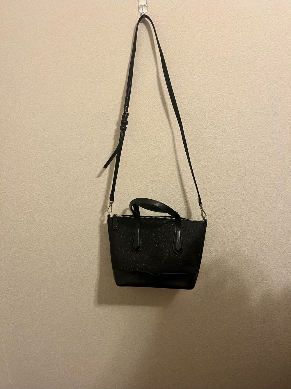 Kate Spade Lola Glitter Satchel, Black NWOT - Picture 2 of 5